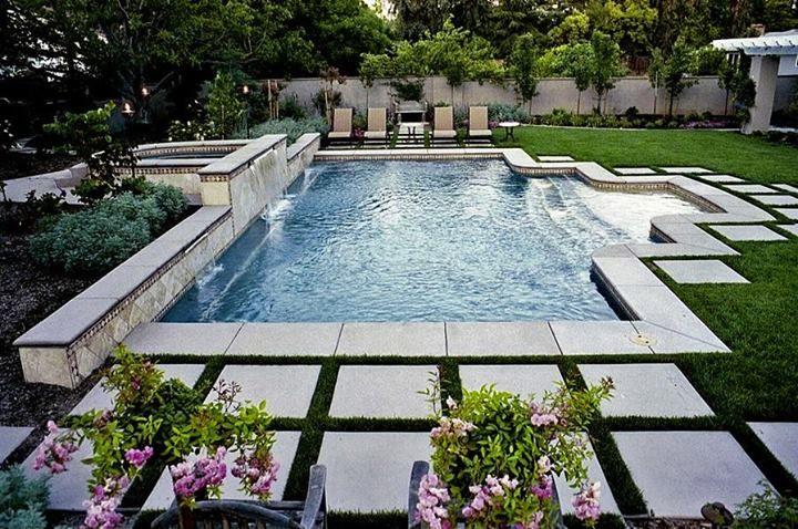 Modern pool — grass and clean lines
