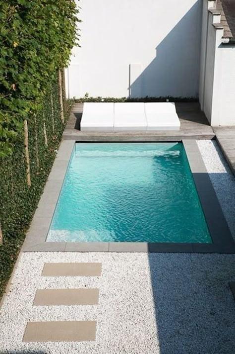 Modern pool — minimalist landscaping