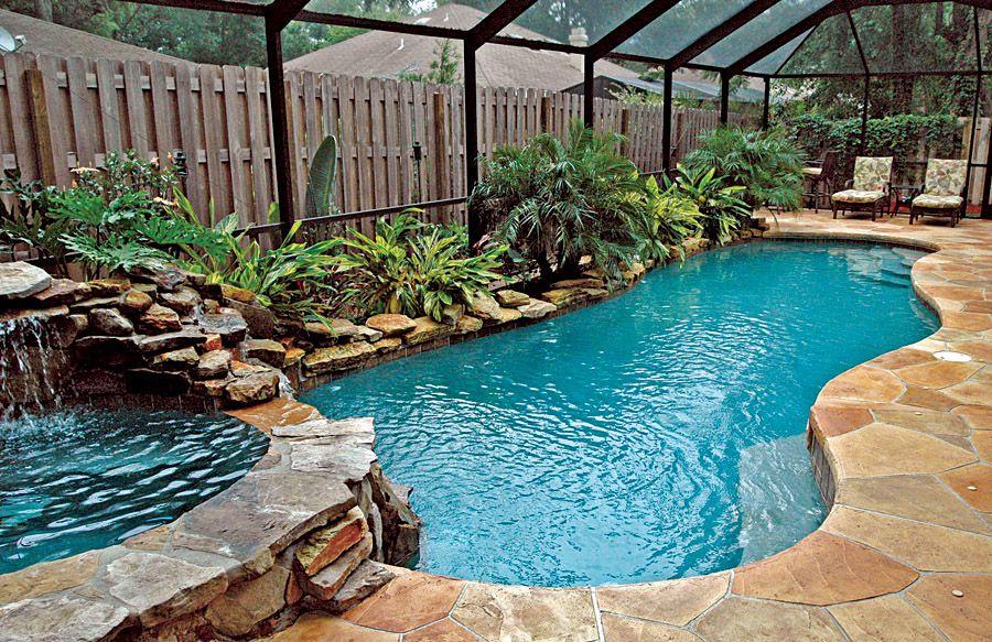 Natural pool — tropical style landscaping